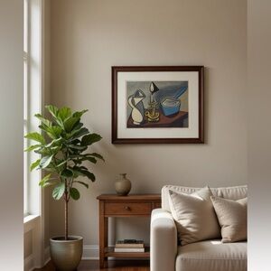 PABLO RUIZ PICASSO - THE ENAMELED POT Lithograph Print 18” x 21”